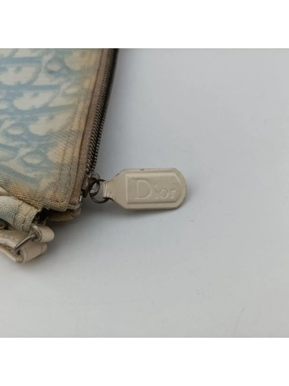 Dior Saddle Blue Canvas Leather Shoulder Bag